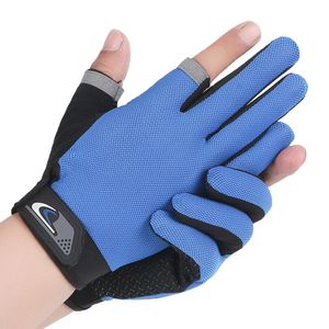 Cinq doigts Gants 1 paire Pêche 2 Coupe Sport Cyclisme Mitaine Hommes Femmes Respirant Antidérapant Antidérapant Porter pour Pesca Fitness 230823