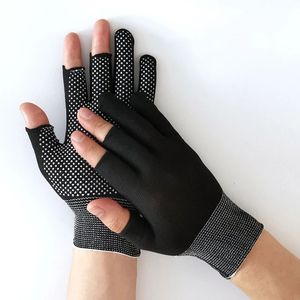 Gants à cinq doigts 5 paires de gants de pêche antidérapants printemps été glace fraîche crème solaire respirante antidérapant OpenHalf doigts cyclisme gants de Sport 231021