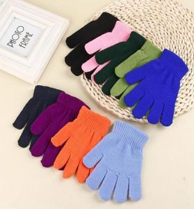 Vijf Vingers Handschoenen 9 Kleur Mode Acryl Kinderen Kids Magic Girl Jongens Stretching Breien Winter Warm Kleuren kiezen C337