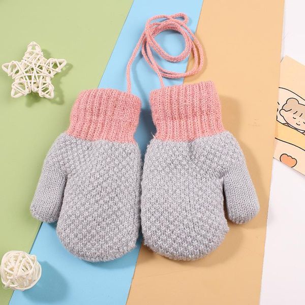 Cinq doigts gants arrivée 2-6 ans pour garder au chaud en hiver les enfants pour hommes femmes et bébé Plus velours épaississement