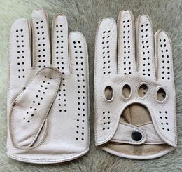 Cinq doigts gants Arrivée Luxury Men de haute qualité Gants en cuir authentiques Gants de la peau d'agneau Male Glants de conduite respirante pour MAL7183265