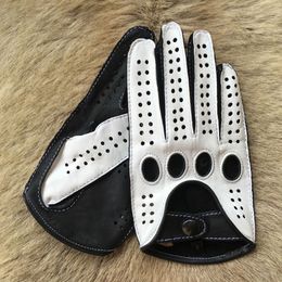 Cinq doigts gants arrivée luxe haute qualité hommes gants en cuir véritable mode en peau d'agneau