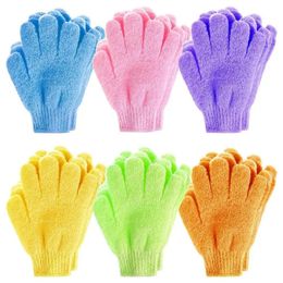 Cinco dedos Guantes Baño Hogar Ducha Toalla Scrub Body Wash Niños Suministro para el hogar Elástico Wipe Back Baño Limpieza 231013