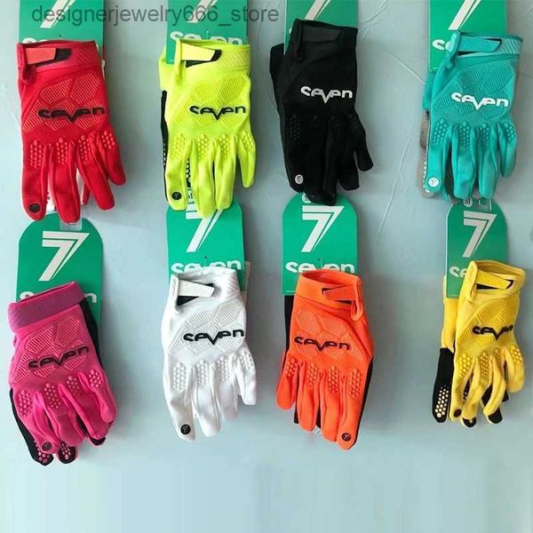 Cinco dedos Guantes Guantes de bicicleta MTB BMX SX DH Guantes de carrera DH Bicicleta de montaña Guantes de montar cuesta abajo Hombres Mujeres MX Motocross Dirt Bike Guantes S-XXL Q231206