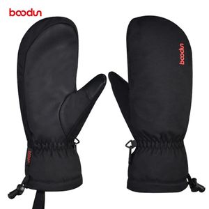 Vijf Vingers Handschoenen Boodun Mannen Vrouwen Warme Winter Ski Outdoor Sport Mitten Verdikte Koud Weer Winddicht Snowboard 231010