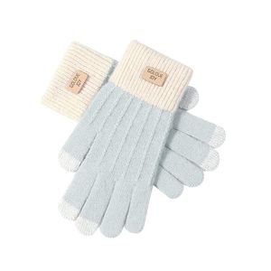 Cinq doigts gants décontracté femmes mignon jouer téléphone portable chaud doux coton hiver tricot protéger les mains Simple femme poignet mitaines