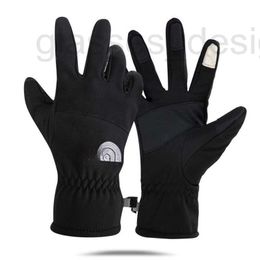 Cinco dedos Gloves Marca de diseñador de los guantes Northface Mens Women Winter Boticle Fold Mode Biker Sports Biker Five Béisbol Mantenga las mitones calientes H84N