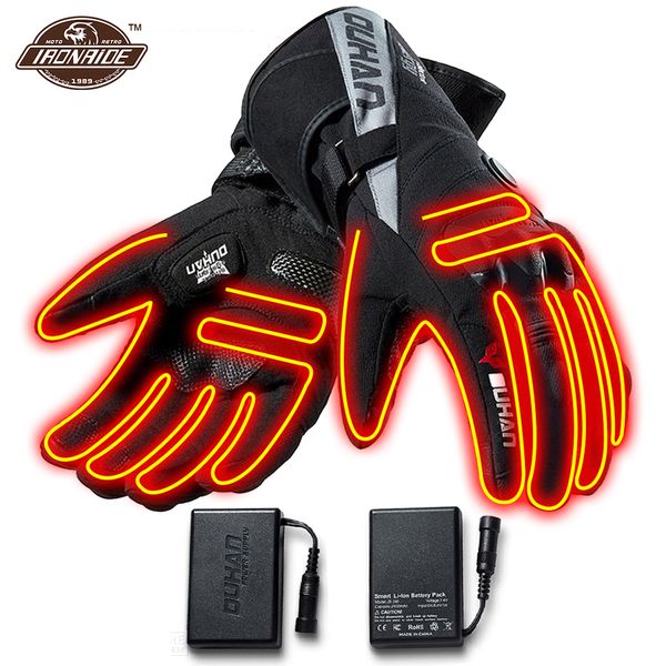 Cinq doigts Gants Duhan Moto étanche chauffée USB électrique Motocross Chauffage coupe-vent hiver moto protection 230823