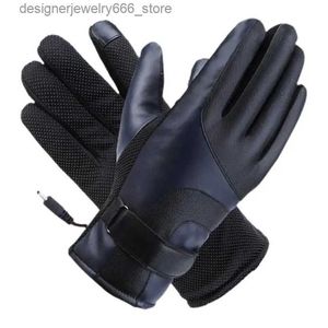 Handschoenen met vijf vingers Elektrische verwarmingshandschoenen 2 stuks Draagbare winter verwarmde handschoenen USB-verwarmingshandschoenen Multifunctionele Plug & Play Hot Hands Thermisch Q231206