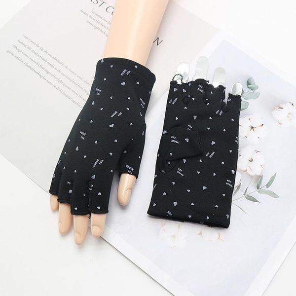 Guantes de cinco dedos, guantes cortos a la moda para conducción con pantalla táctil, mitones transpirables antideslizantes Anti UV elásticos para mujeres y hombres