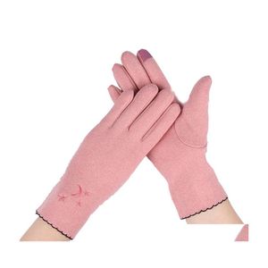 Cinq doigts gants mode hiver femmes garder au chaud mitaines en daim toucher Sn coupe-vent Fl doigt dames sport de plein air femme goutte Deliv Otkox