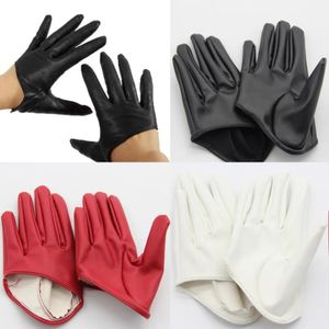 Cinq doigts gants Faux cuir mâle femme cinq doigts demi-paume gants mitaines Cosplay accessoire 231021