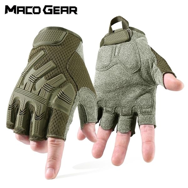 Gants à cinq doigts Gant sans doigts Gants demi-doigts Tactique Militaire Armée Mitaines SWAT Airsoft Vélo Tir En Plein Air Randonnée Conduite Hommes 220921