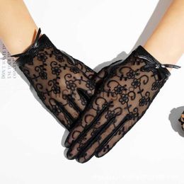 Five Fingers Gloves Five Fingers Gloves Gants de créateur en cuir pour femmes, mitaines d'hiver en dentelle et peau de mouton pour femmes, réplique officielle, qualité de comptoir, taille européenne