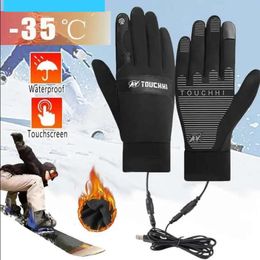 Five Fingers Gloves Gants à cinq doigts chauffants USB Gs imperméables Touchsn hiver Snowboard résistant à l'eau en plein air Cam ski moto Otmx5