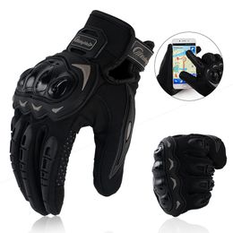 Cinco dedos Guantes Guante Motocicleta Hombres Guantes Moto Gant Pantalla táctil Transpirable Motorbike Racing Montar bicicleta Protección Verano 221105