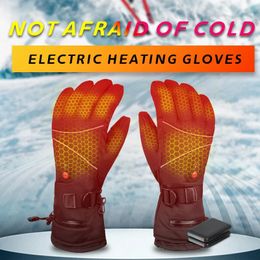 Handschoenen met vijf vingers Verwarmde handschoenen Waterdicht Touchscreen Oplaadbare batterij aangedreven Elektrisch verwarmde handwarmer voor skiën Verstelbare temperatuur 231023
