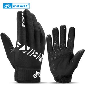 Cinq doigts gants INBIKE cyclisme écran tactile VTT vélo Sport antichoc doigt complet réfléchissant hiver printemps vélo gant IM19806 230823