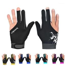 Cinq doigts gants Jaycosin hiver spandex snooker trois doigts billard gant piscine gauche et droite ouverte L5010031298f