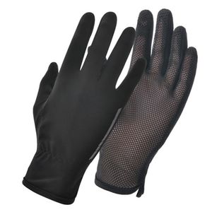 Cinq doigts gants dames sport élégant respirant femmes été protection solaire soie cyclisme écran tactile