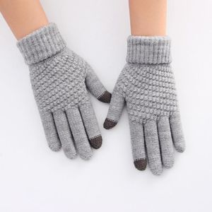 Cinq doigts gants dames fashion hiver chaude en laine tricotée à cinq doigts couple couple en plein air sportive tactile