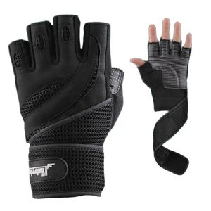 Cinq doigts gants hommes musculation marque fitness gants gymnases équipement homme haltérophilie antidérapant respirant longue enveloppe de poignet noir marron mitaines 231117