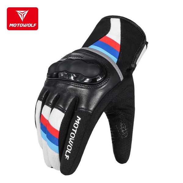 Cinq Doigts Gants Hommes Moto Gants Femmes Moto Gants En Cuir Acessorios Para Moto Guantes Moto Écran Tactile Sport Cyclisme 221026