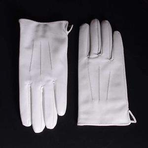Vijf vingers handschoenen heren echt leer echt leer winter warm wit ceremoniële korte handschoenen handschoenen 231115