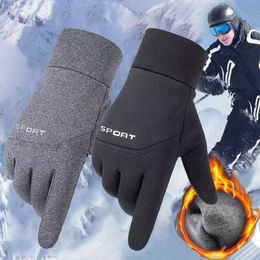 Vijf vingers handschoenen mannen winter waterdicht fietsen buiten sport ski rennen motorfiets touchscreen fleece niet slip warmte vol 230823