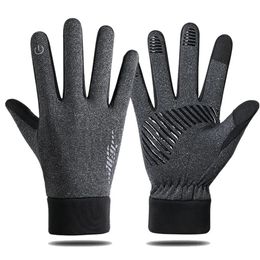 Vijf Vingers Handschoenen Heren Dames Fietsen Touchscreen Winter Warm houden Reflecterend Vriezer Werkpak voor Hardlopen Skiën Wandelen 231010