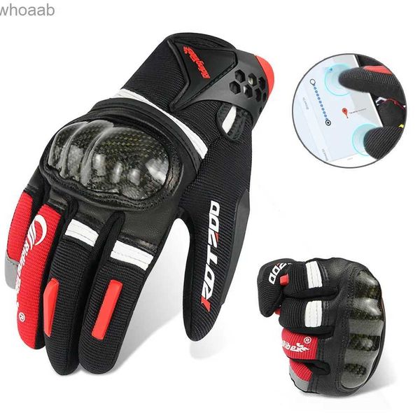 Guantes de cinco dedos Guantes de moto para Honda CB650R CRV2005 Ducati Pantalla táctil transpirable Guantes de motocicleta Montar accesorios de moto protectores YQ231014