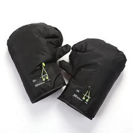 Cinq doigts gants moto guidon gants coupe-vent hiver chaud velours couvertures pour moto scooter véhicules électriques 231113