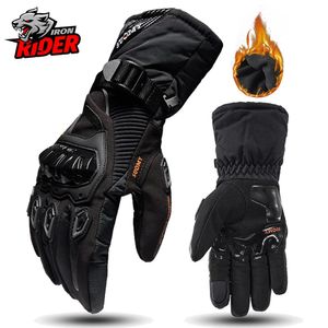 Cinco dedos Guantes Motocicleta A prueba de viento Guantes impermeables Moto Hombres Moto Montar Pantalla táctil Motocross Invierno 231204