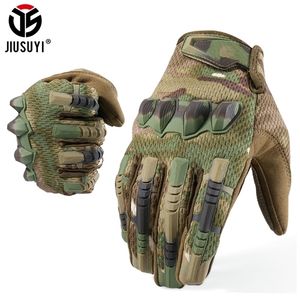 Handschoenen met vijf vingers Multicam Tactische Militaire Lange Vingerhandschoenen Leger Paintball Airsoft Combat Touchscreen Rubberen beschermende handschoen Heren Dames 220921