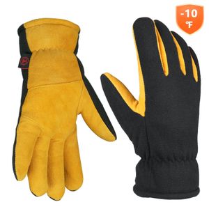 Cinq doigts gants OZERO cuir hiver thermique chaud protection moto gants coupe-vent motocross moto course en plein air sport ski moto gant 231215