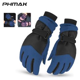 Vijf Vingers Handschoenen PHMAX Ski Winddicht met Touchscreen Functie Thermische Snowboard Skiën Want Warme Motor Sneeuwhandschoen Heren Dames 230928