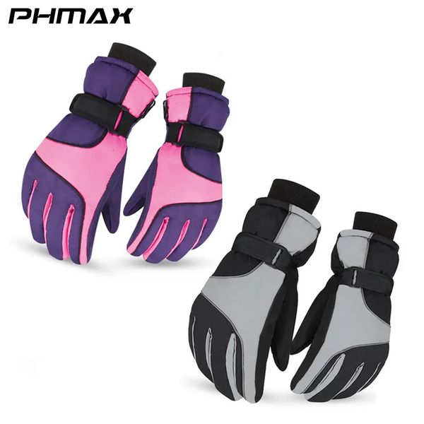 Cinq doigts gants PHMAX hiver ski hommes femmes toucher froid snowboard moto cycle sports de plein air chaud polaire thermique course 230927