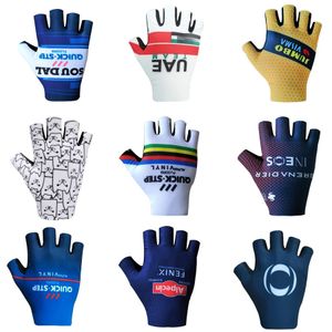 Cinco dedos Gloves Pro Team en bicicleta transpirable EAU Italy Road Bike Men Sports Half Finger Anti Slip MTB Bicicleta 230816