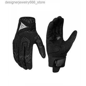 Cinco dedos Guantes Guantes de montar Guantes de motocicleta Operación táctil transpirable Protector portátil Rojo Gris Naranja Negro para mujeres Hombres S ~ XXL Q231206