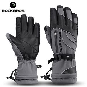 Cinq doigts gants Rockbros 40 degrés hiver cyclisme thermique imperméable coupe-vent VTT vélo pour ski randonnée motoneige moto 221017