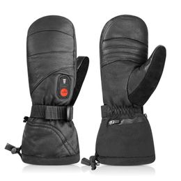 Cinco dedos Guantes Salvador Calor Guantes calentados Manoplas de esquí Pantalla táctil Dedos Impermeable A prueba de viento Batería Guantes calentados Manoplas para hombre para mujer 231218