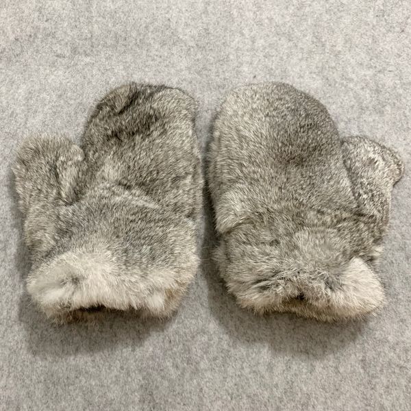 Cinq doigts gants vendre hommes hiver chaud véritable véritable gant de fourrure de lapin mode unisexe réel gants de fourrure de lapin russe femmes mitaines de fourrure 230822