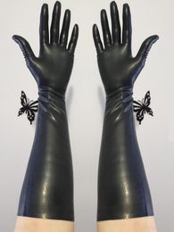 Vijf Vingers Handschoenen Slanke 2D lange vinger Latex korte Wanten Naadloze vijf vingers Fetish Chlorering 3D-versie 230925