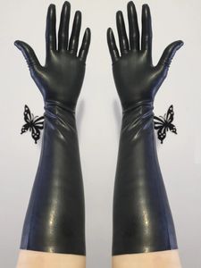 Gants à cinq doigts Slim 2D longs gants en latex mitaines courtes sans couture cinq doigts chloration fétiche version 3D 231021