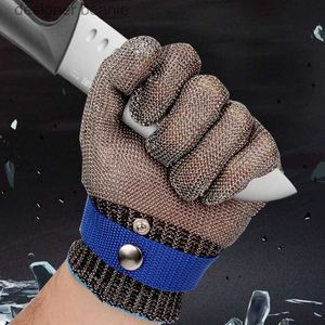 Cinco dedos Guantes Acero inoxidable Gs Anti-corte Seguridad Resistente a cortes Mano protectora Metal Carne Malla G para carnicero Alambre Cuchillo Prueba StabL231103