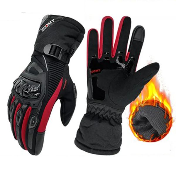 Gants à cinq doigts SUOMY gants de moto 100% imperméable coupe-vent hiver chaud Guantes Moto Luvas écran tactile Motosiklet Eldiveni protection 231007