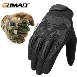 Handschoenen met vijf vingers Tactische lange vingerhandschoenen Militair Leger Fietsen Airsoft Paintball Schieten Jagen Wandelen Rijden Fiets Wanten Schokbestendig Heren 220921