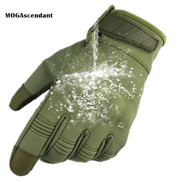 Cinq doigts gants écran tactile étanche militaire Combat hommes armée tactique Camouflage doigt complet Paintball 221110