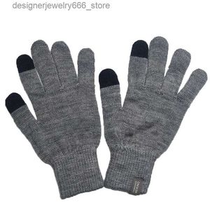 Cinco dedos Guantes Unisex Merino Lana Cuerda Forro de punto Guantes cálidos Merino Lana Hombres Mujeres Guante Térmico Humedad Wicking A prueba de viento Invierno Tamaño S M Q231206