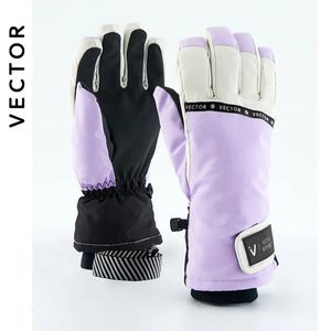 Gants à cinq doigts Gants de ski VECTOR Gants imperméables avec fonction écran tactile Gants thermiques de snowboard Gants de neige chauds pour motoneige Hommes Femmes 231007